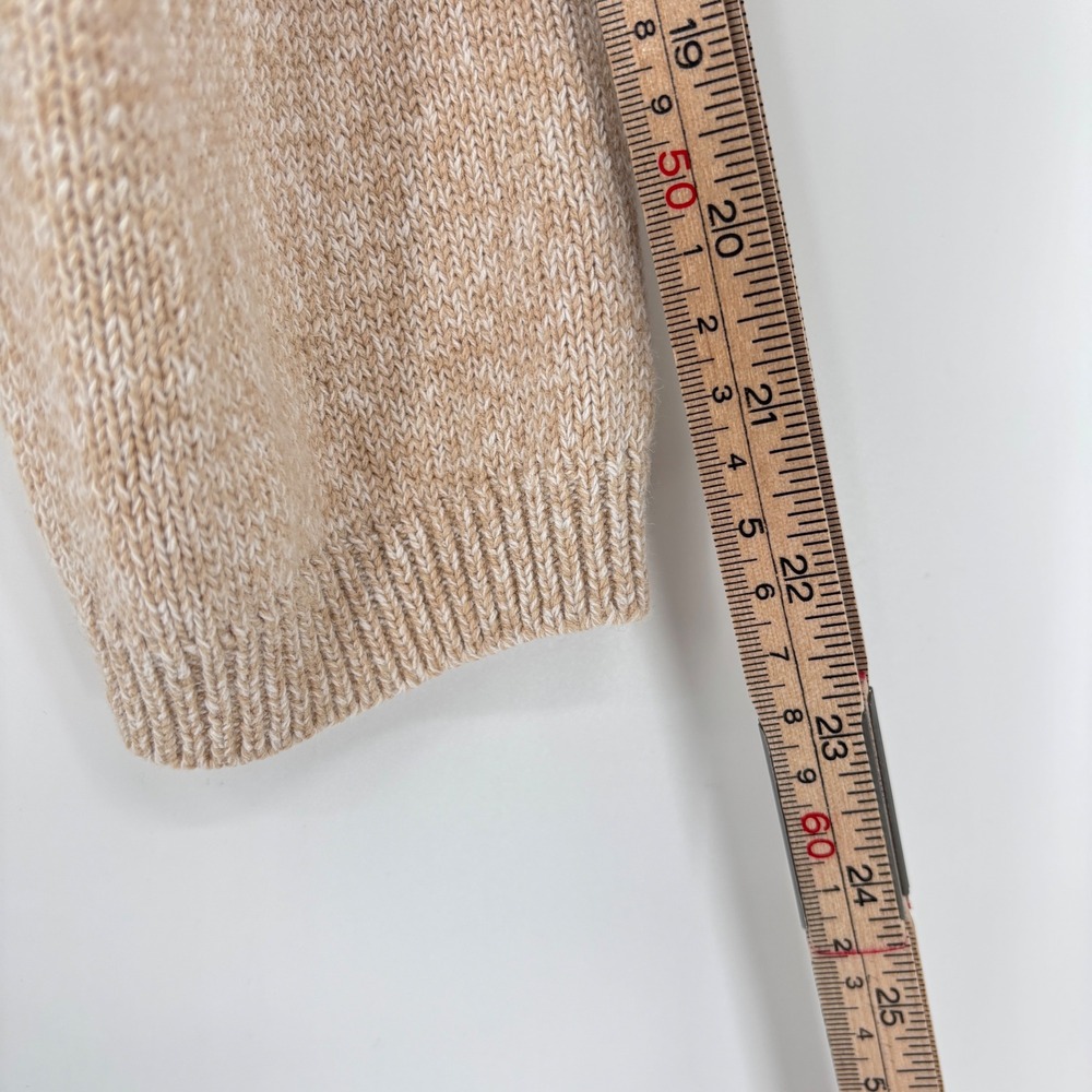 Alfred Dunner Petite Granny Square Crochet Cardigan Sweater Beige Sz PL - Picture 12 of 12
